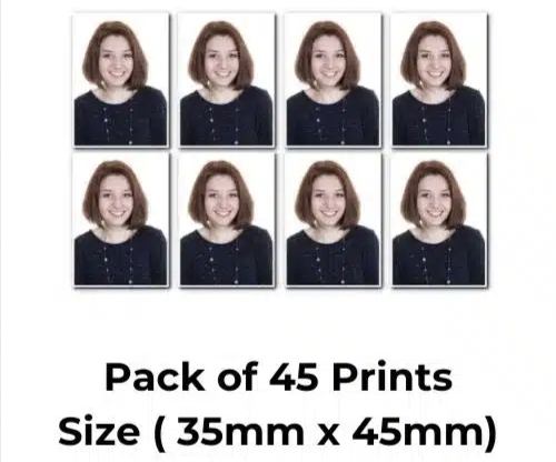 Passport Size Photos Copy 45 piece (35x45mm) PVC card back side